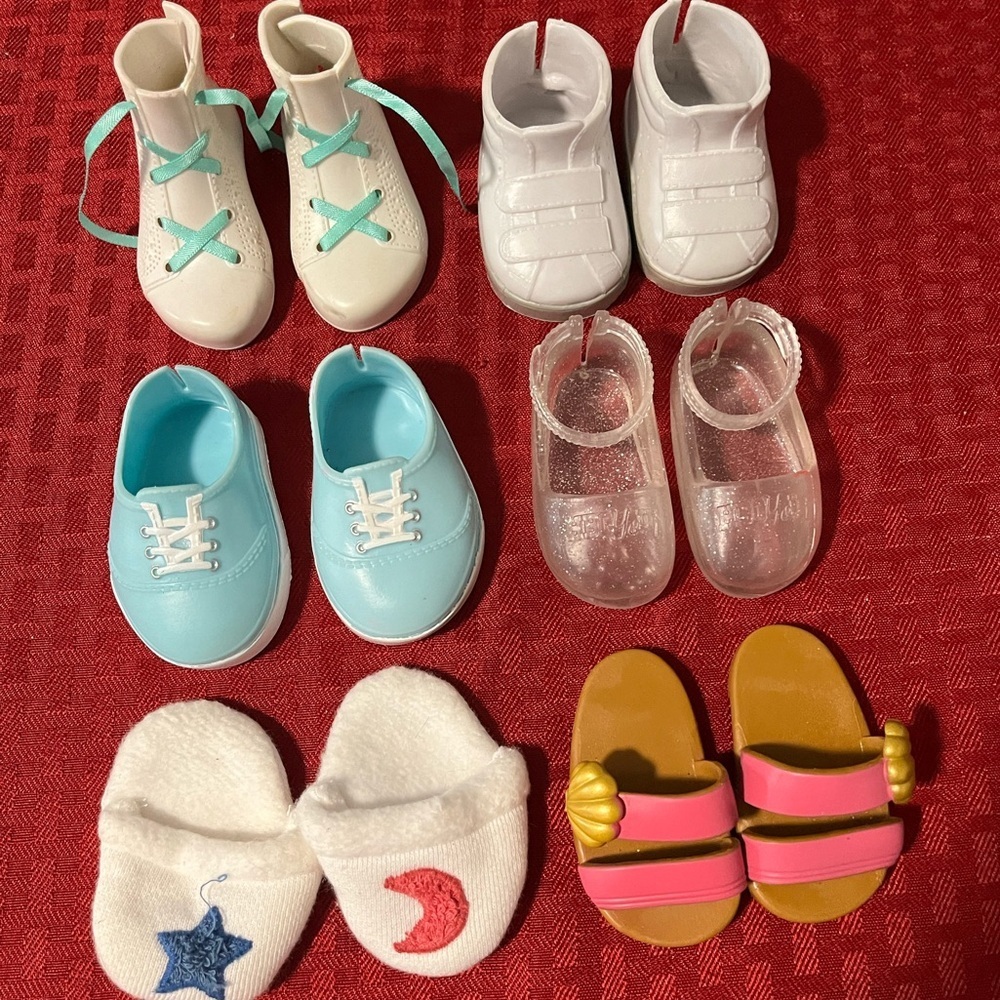 🎁 EUC 18” Dolls Shoes, 6 Pairs